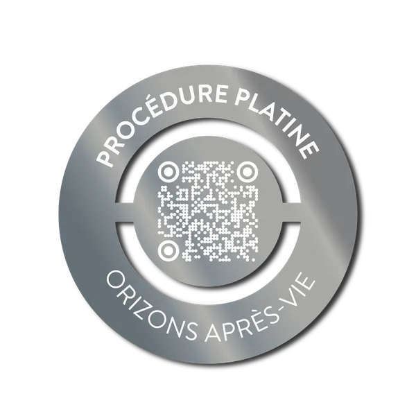 Label Funéraire Responsable Platine BEFFROY